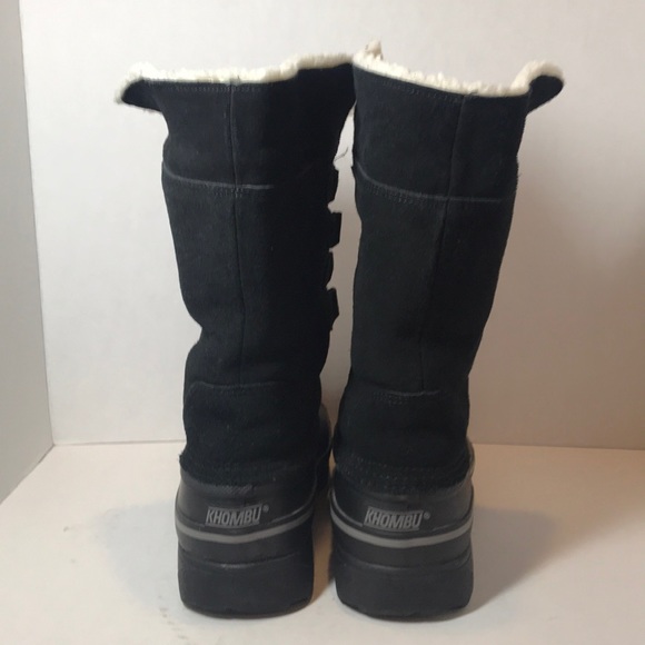 Khombu Duck Boots Women’s Black Suede Boots - Picture 6 of 8